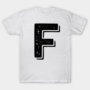 Capital Letter F Name Initial Monogram T-Shirt